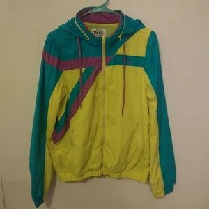 Neon 80's inspired Vans windbreaker